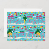 Buddy the Elf Candy Pattern Postkarte (Vorne/Hinten)