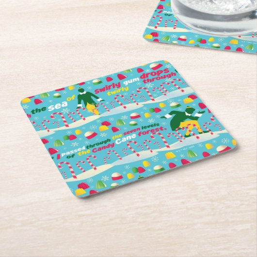 Buddy the Elf Candy Pattern Rechteckiger Pappuntersetzer (angewinkelt)