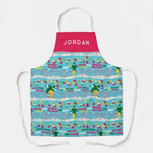 Buddy the Elf Candy Pattern Schürze (Vorderseite)