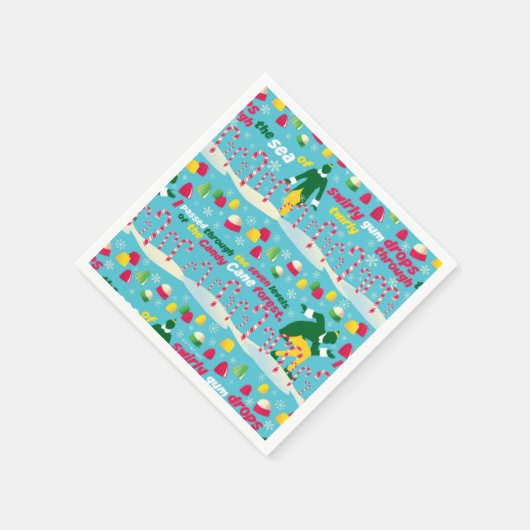 Buddy the Elf Candy Pattern Serviette (Ecke)