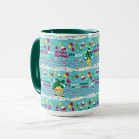 Buddy the Elf Candy Pattern Tasse (Vorderseite Links)