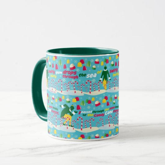 Buddy the Elf Candy Pattern Tasse (Vorderseite Links)