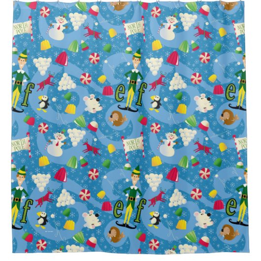 Buddy the Elf Cartoon Pattern Duschvorhang (Vorderseite)