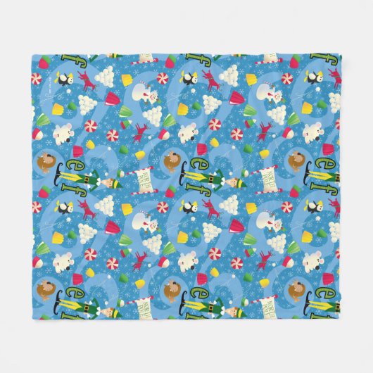 Buddy the Elf Cartoon Pattern Fleecedecke (Vorderseite (Horizontal))