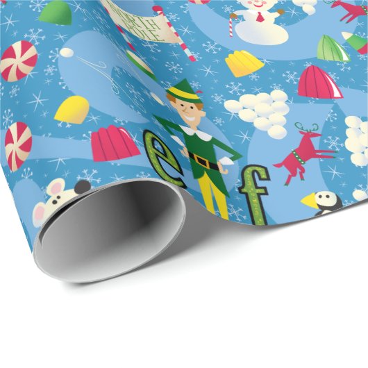 Buddy the Elf Cartoon Pattern Geschenkpapier (Rolleneckpunkt)