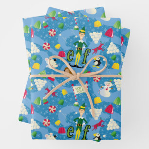 Buddy the Elf Cartoon Pattern Geschenkpapier Set