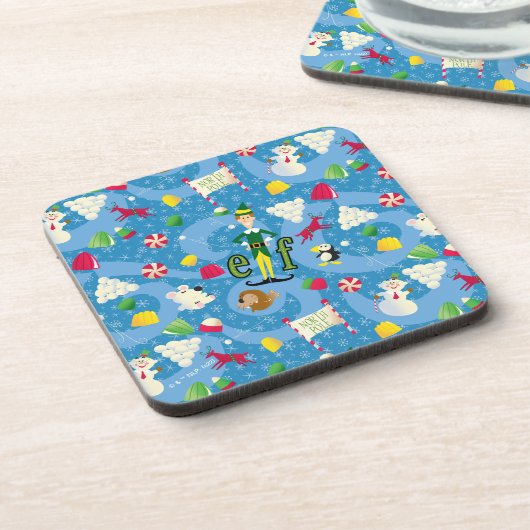 Buddy the Elf Cartoon Pattern Getränkeuntersetzer (Linke Seite)