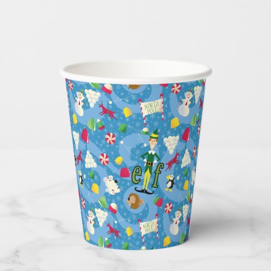Buddy the Elf Cartoon Pattern Pappbecher (Rückseite)