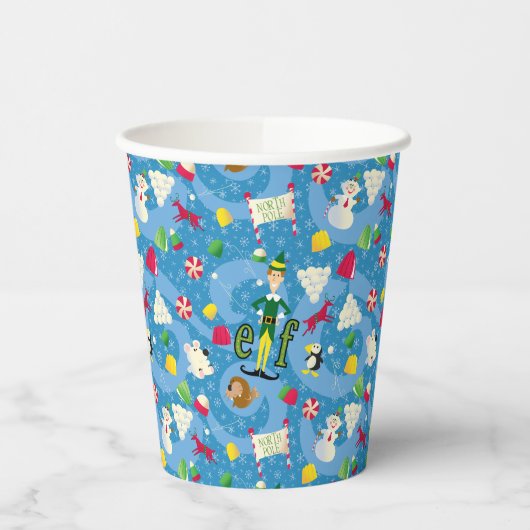 Buddy the Elf Cartoon Pattern Pappbecher (Links)