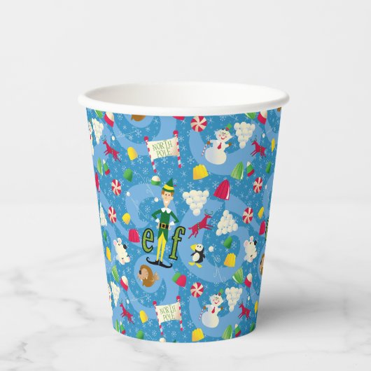 Buddy the Elf Cartoon Pattern Pappbecher (Vorderseite)
