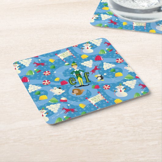 Buddy the Elf Cartoon Pattern Rechteckiger Pappuntersetzer (angewinkelt)