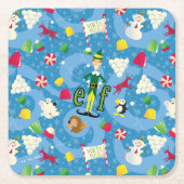 Buddy the Elf Cartoon Pattern Rechteckiger Pappuntersetzer (Vorderseite)