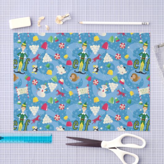 Buddy the Elf Cartoon Pattern Seidenpapier (Handwerk)
