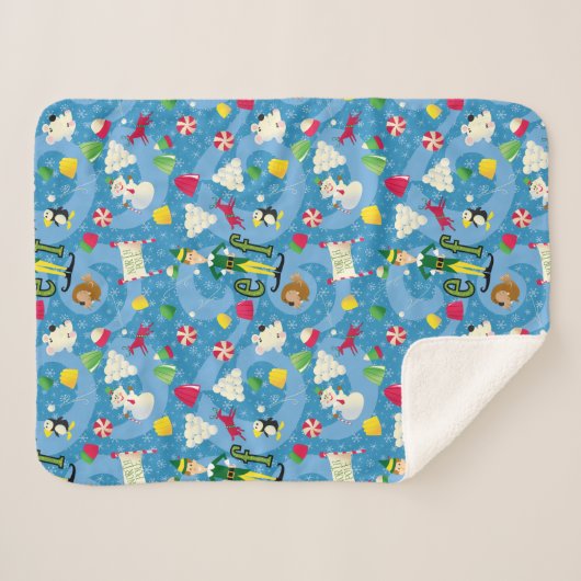 Buddy the Elf Cartoon Pattern Sherpadecke (Vorderseite (Horizontal))