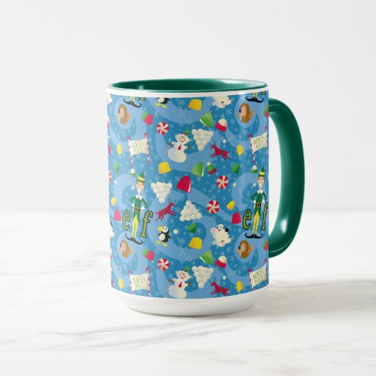 Buddy the Elf Cartoon Pattern Tasse (VorderseiteRechts)