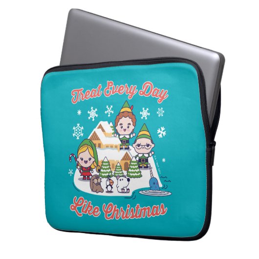Buddy the Elf Chibi Graphic Laptopschutzhülle (Vorderseite Links)