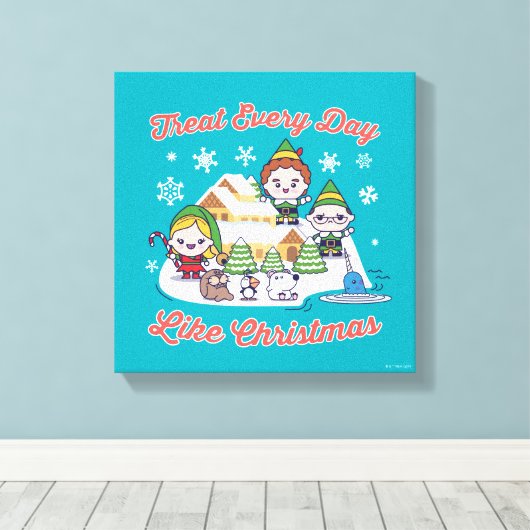 Buddy the Elf Chibi Graphic Leinwanddruck (Insitu (Holzboden))
