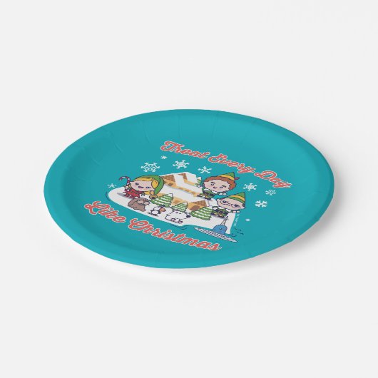 Buddy the Elf Chibi Graphic Pappteller (Schrägansicht)