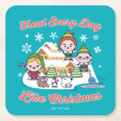 Buddy the Elf Chibi Graphic Rechteckiger Pappuntersetzer (Vorderseite)