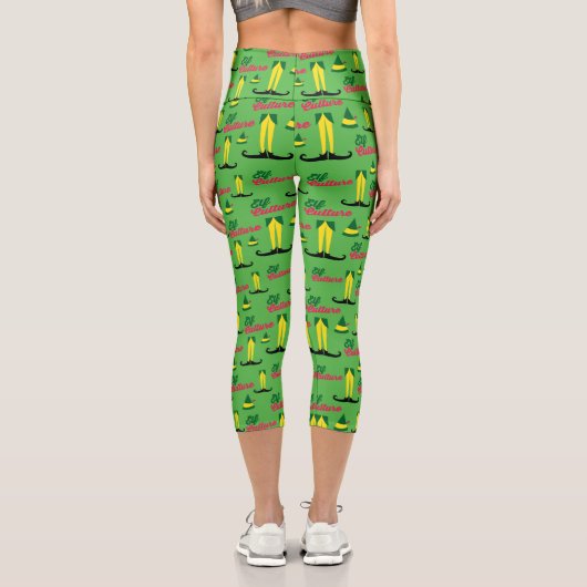 Buddy the Elf | Elf-Kulturmuster Capri Leggings (Rückseite)