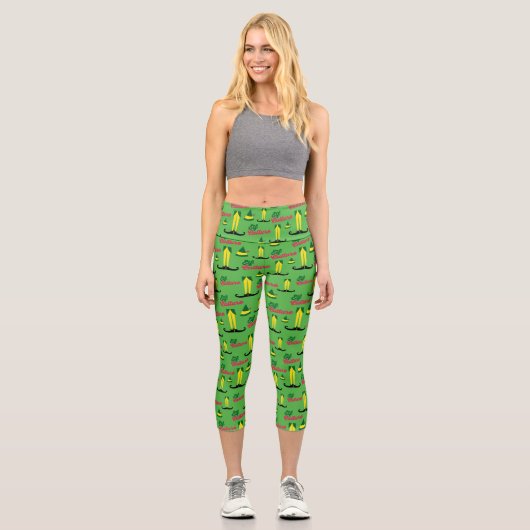 Buddy the Elf | Elf-Kulturmuster Capri Leggings (Vorderseite)