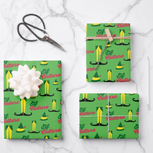 Buddy the Elf | Elf-Kulturmuster Geschenkpapier Set (Vorderseite)
