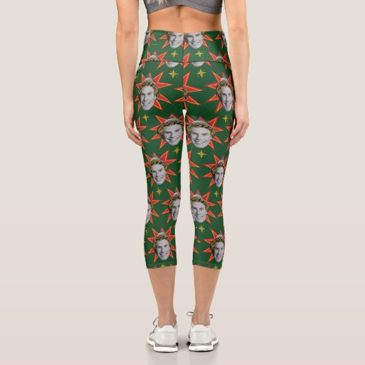 Buddy the Elf Emotions Pattern Capri Leggings (Rückseite)