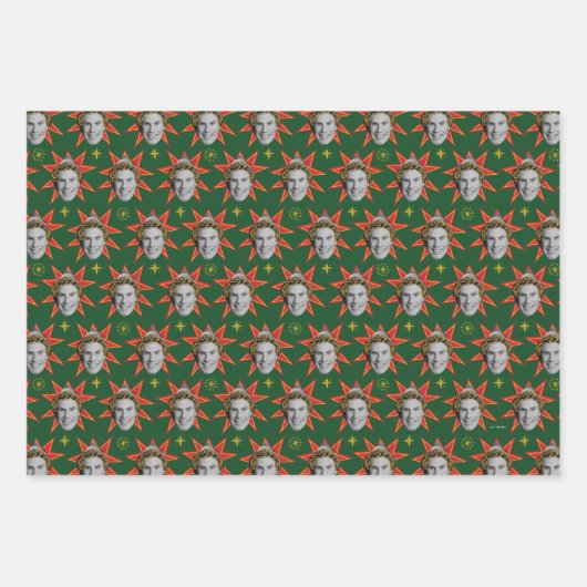 Buddy the Elf Emotions Pattern Geschenkpapier Set (Vorderseite)