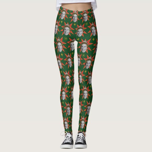 Buddy the Elf Emotions Pattern Leggings (Vorderseite)