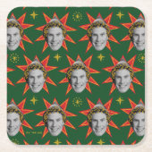 Buddy the Elf Emotions Pattern Rechteckiger Pappuntersetzer (Vorderseite)