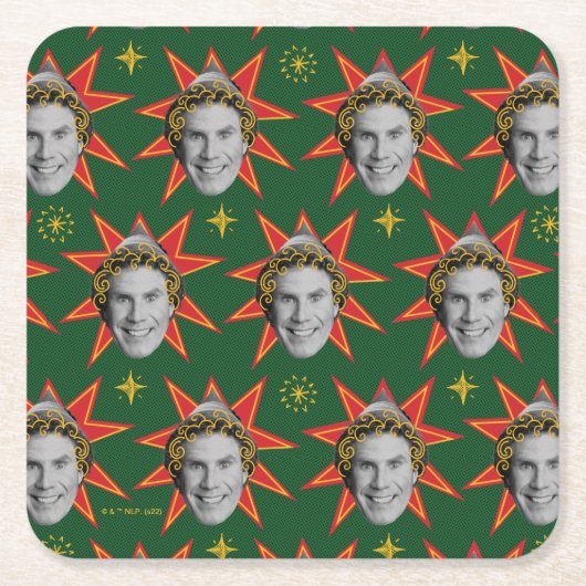Buddy the Elf Emotions Pattern Rechteckiger Pappuntersetzer (Vorderseite)
