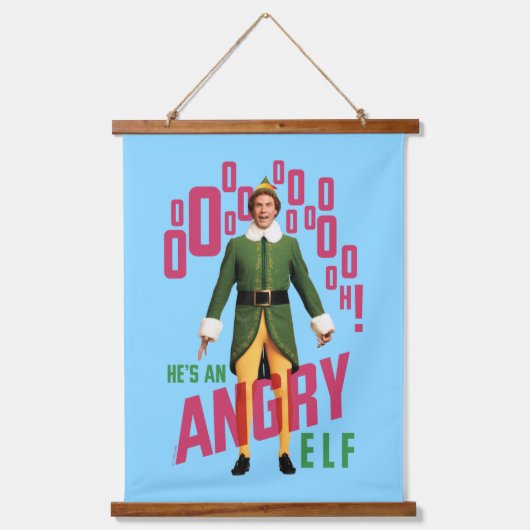 Buddy the Elf | Er ist ein wütender Elf Wandteppich Mit Holzrahmen (Vorderseite)