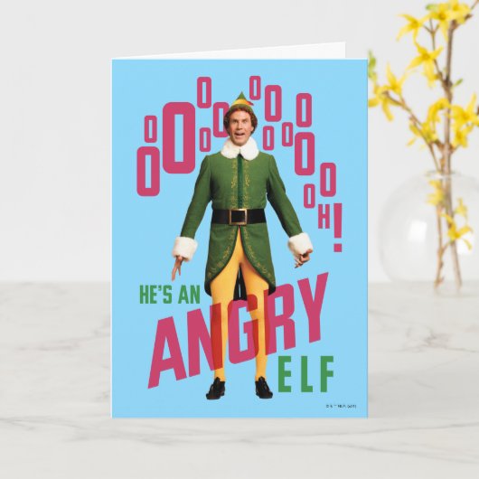 Buddy the Elf | He's an Angry Elf Karte (Gelbe Blume)