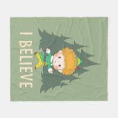 Buddy the Elf Ich glaube Fleecedecke (Vorderseite (Horizontal))