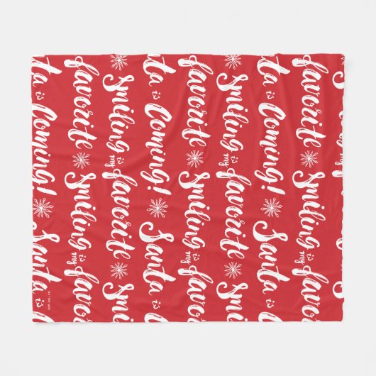 Buddy the Elf | Lächeln ist mein Lieblingsmuster Fleecedecke (Vorderseite (Horizontal))