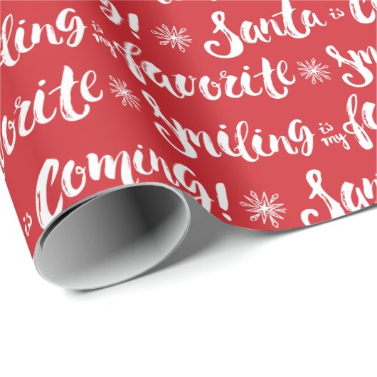 Buddy the Elf | Lächeln ist mein Lieblingsmuster Geschenkpapier (Rolleneckpunkt)