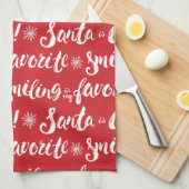 Buddy the Elf | Lächeln ist mein Lieblingsmuster Geschirrtuch (Viertel Falte)