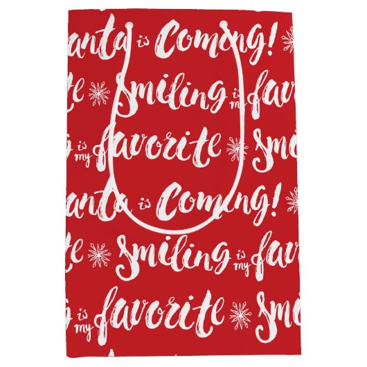 Buddy the Elf | Lächeln ist mein Lieblingsmuster Mittlere Geschenktüte (Vorderseite)