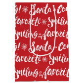 Buddy the Elf | Lächeln ist mein Lieblingsmuster Mittlere Geschenktüte (Rückseite)