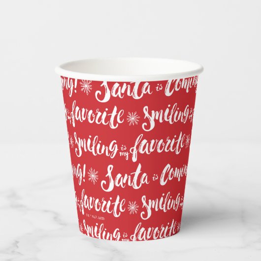 Buddy the Elf | Lächeln ist mein Lieblingsmuster Pappbecher (Vorderseite)