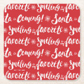 Buddy the Elf | Lächeln ist mein Lieblingsmuster Rechteckiger Pappuntersetzer (Vorderseite)