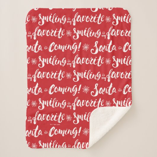 Buddy the Elf | Lächeln ist mein Lieblingsmuster Sherpadecke (Vorderseite)