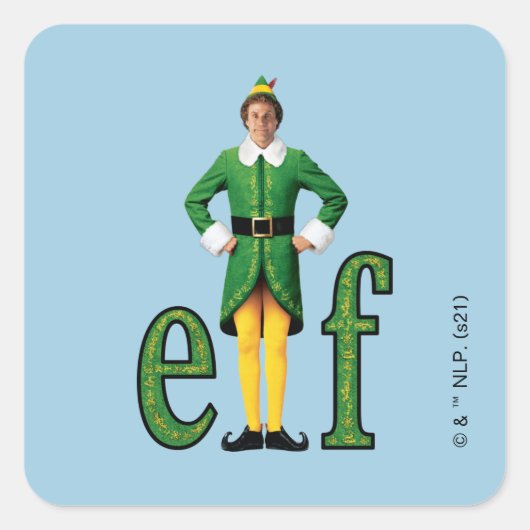 Buddy the Elf Movie Logo Quadratischer Aufkleber (Vorderseite)