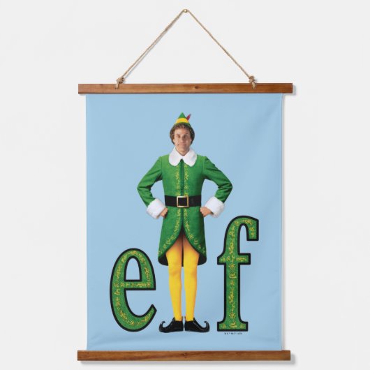Buddy the Elf Movie Logo Wandteppich Mit Holzrahmen (Vorderseite)