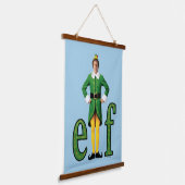 Buddy the Elf Movie Logo Wandteppich Mit Holzrahmen (Gewinkelt)