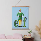 Buddy the Elf Movie Logo Wandteppich Mit Holzrahmen (Schlafzimmer)