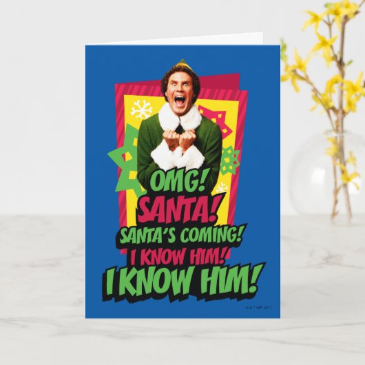 Buddy the Elf | OMG! Santa! Karte (Gelbe Blume)