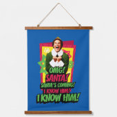 Buddy the Elf | OMG! Santa! Wandteppich Mit Holzrahmen (Vorderseite)