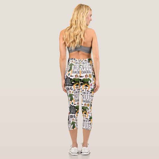 Buddy The Elf Quote Pattern Capri Leggings (Rückseite)