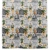 Buddy The Elf Quote Pattern Duschvorhang (Vorderseite)